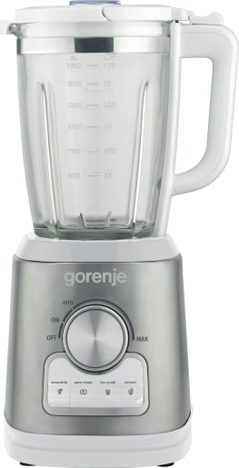 Gorenje Kitchen Blender 1400W 1.75L Glass Jug 32000 RPM 4 Programs  B1400BE White/Inox