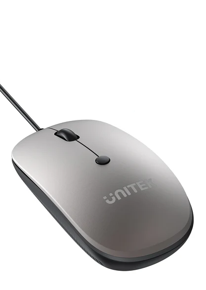 Unitek Mouse Wired USB-A SlimTrack T060 Space Grey