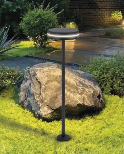 KELU ARTU Solar & USB Rechargeable Garden Lamp IP54 140lm 3000mAh Black