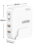 Unitek Charge Desktop 100W 4in1 GaN Charger White P1229AWH