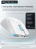 Machenike M7 Pro Wireless Gaming Mouse White