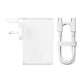 Baseus Charger Wall 100W USB-Cx2/USB-Ax2 UK+100W USB-C Cable White