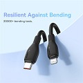 Baseus Cable Lightning to USB-C Pudding Series  20W 1.2m  Black