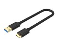 Unitek USB-A 3.0 to Micro-B Cable 0.3m (for external HDD)