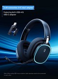 Baseus Wireless Headphones For PS5/PC/Switch Gaming AeQur GH02 Black