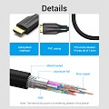 Vention HDMI Cable 2.1 8K Braided 5.0m AAUBJ