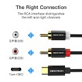 Vention AUDIO CONVERTER USB-C to 2RCA Male Cable 1.5m BGDBG