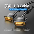 Vention DVI 24+1 Male to Male Cable 3.0m EAABI
