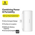 Baseus Powerbank 20W 5000mAh Plug-In USB-C 20W White
