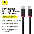 Baseus Cable USB-C to USB-C Dura Braided 1.0m 100W Black+Red