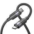 Vention IT Cable USB-C 3.2 Gen2 M-M 1.0m Braided Aluminum Black TRGBF