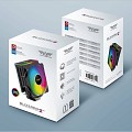 Armaggeddon Gaming Cooling CPU Silent RGB Fan 4-Pipe BLIZZARD 2 White