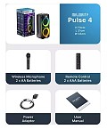 Majority Speakers Portable Karaoke PULSE P4 420W Wireless Mic BT/USB/RGB UK