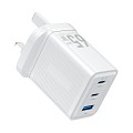 Vention Charger Wall GaN 65W 2xUSBC 1xUSBA White FERW0-UK