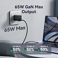 Vention Charger Wall GaN 65W 2xUSBC 1xUSBA White FERW0-UK