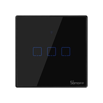 Sonoff T3 UK 3C WiFi Smart Wall Touch Switch Black