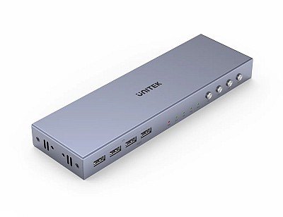 Unitek KVM HDMI 4K60Hz Switch 4-1 with 4-Port USB Hub V306A