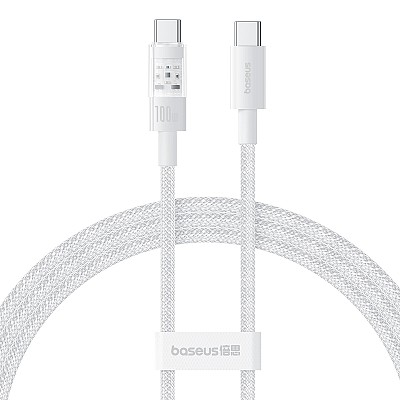 Baseus Cable USB-C to USB-C Gem Series 100W 1.0m White