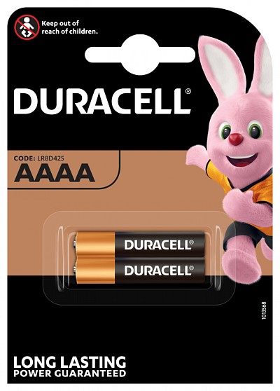 Duracell Alkaline AAAA LR80425 Batteries 2pcs