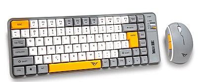 Alcatroz Keyboard & Mouse 2.4G+BT Combo 84K Tetriz Air 300C Summer White