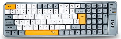 Alcatroz Tetriz Air 3 Wireless Keyboard 2.4G+BT Summer White