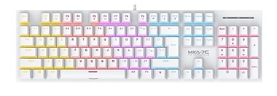 Armaggeddon MKA-7C White Mechanical Gaming Keyboard 104 Linear Red Keys
