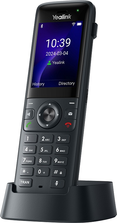 Yealink IP Phone Cordless Wi-Fi 6 Handset Roaming Dual Band with Bluetooth AX83H