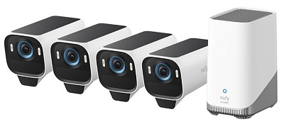 Anker Eufy Security Camera Kit  eufyCam S3 Pro 4Pack & Homebase3