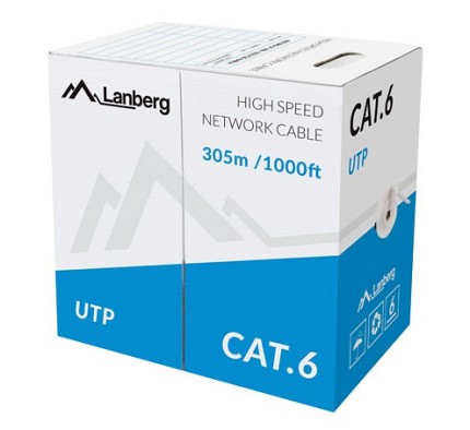 Lanberg LCU6-10CC CAT6 UTP CCA Cable 305m Grey