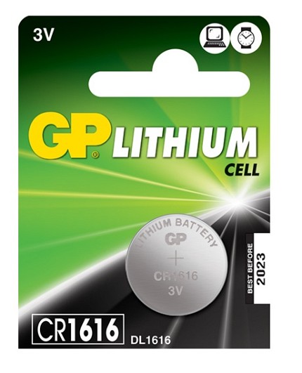 GP Lithium Button Cell CR1616 5-pack 656.776UK