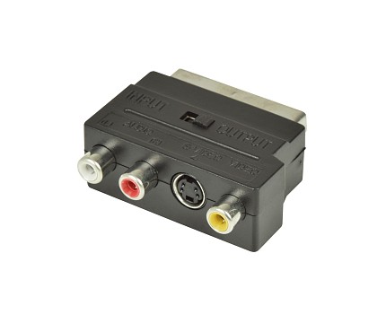 AV:Link Scart to 3RCA Adaptor with Switch 122.410UK