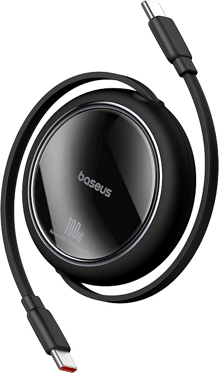 Baseus Cable USB-C to USB-C Free2Draw Retractable Cable 100W 1m  Black