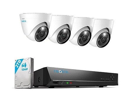 Reolink KIT 8xChNVR+4x12MP Dome+2TB NVR RLK8-1200D4-A