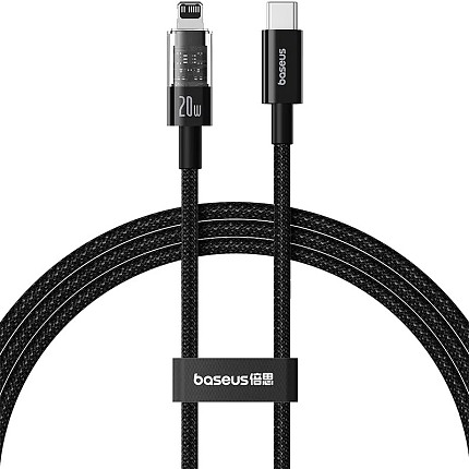 Baseus Cable Lightning to USB-C Gem Series 2.0m 20W Black