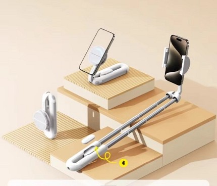 Baseus TechShot Series Aluminium Selfie Stick Extendable up to 61cm White