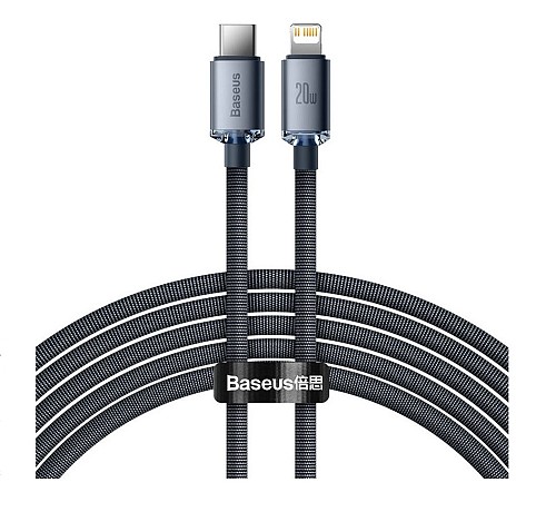 Baseus Cable Lightning to USB-C Crystal Series 2.0m White