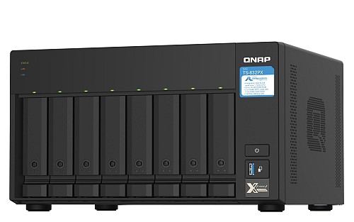 QNAP NAS 8-Bay Tower Quad-Core, 4GB RAM, PCIe Slot, 10GbE SFP+, 2.5GbE TS-832PX