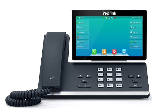 Yealink IP Phone Desktop PoE 7 Gigabit, Color Touch Screen, USB, Expansion, Bluetooth & Wi-Fi T57W