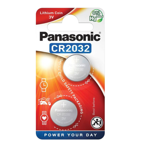 Panasonic CR2032 Lithium Battery Blister (2pc)