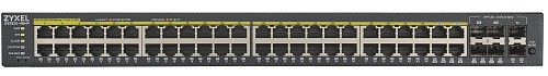 Zyxel Switch PoE Gigabit Managed Cloud 48PoE + 4RJ45/SFP Combo +2SFP 375W GS192048HPV2
