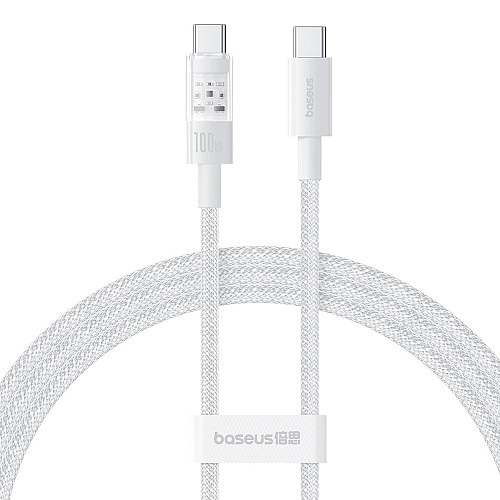 Baseus Cable USB-C to USB-C Gem Series 100W 1.0m White