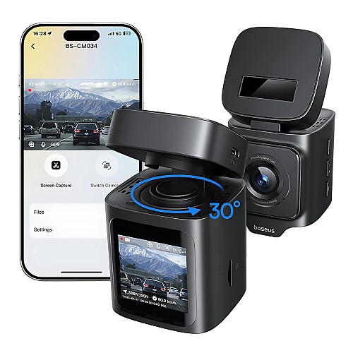 Baseus Car Dashcam Front 3K GPS+Solar PrimeTrip VD1 Black