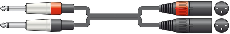 Chord Classic 2XLRM-2x6.3MM 0.75m 190.033UK