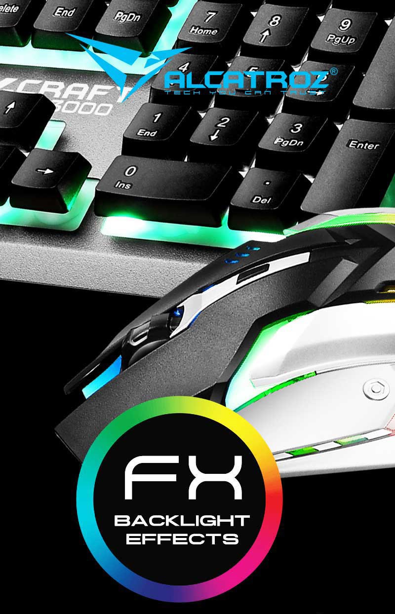 Alcatroz X-Craft XC3000 Gaming Keyboard & Mouse Combo