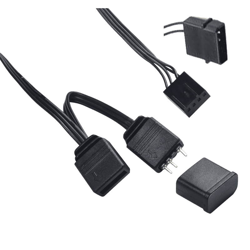 Gamemax RB300 Kit 3x ARGB Fans With Aura 3pin Male & Female Connectors