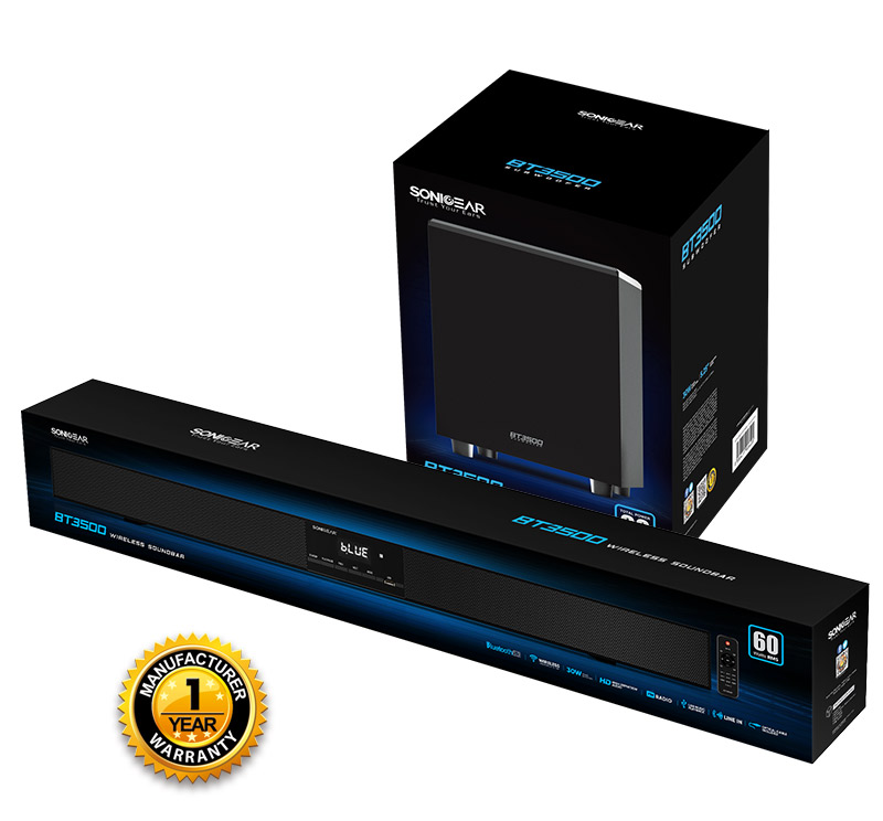 SonicGear BT3500 Soundbar with Subwoofer BT-USB-FM