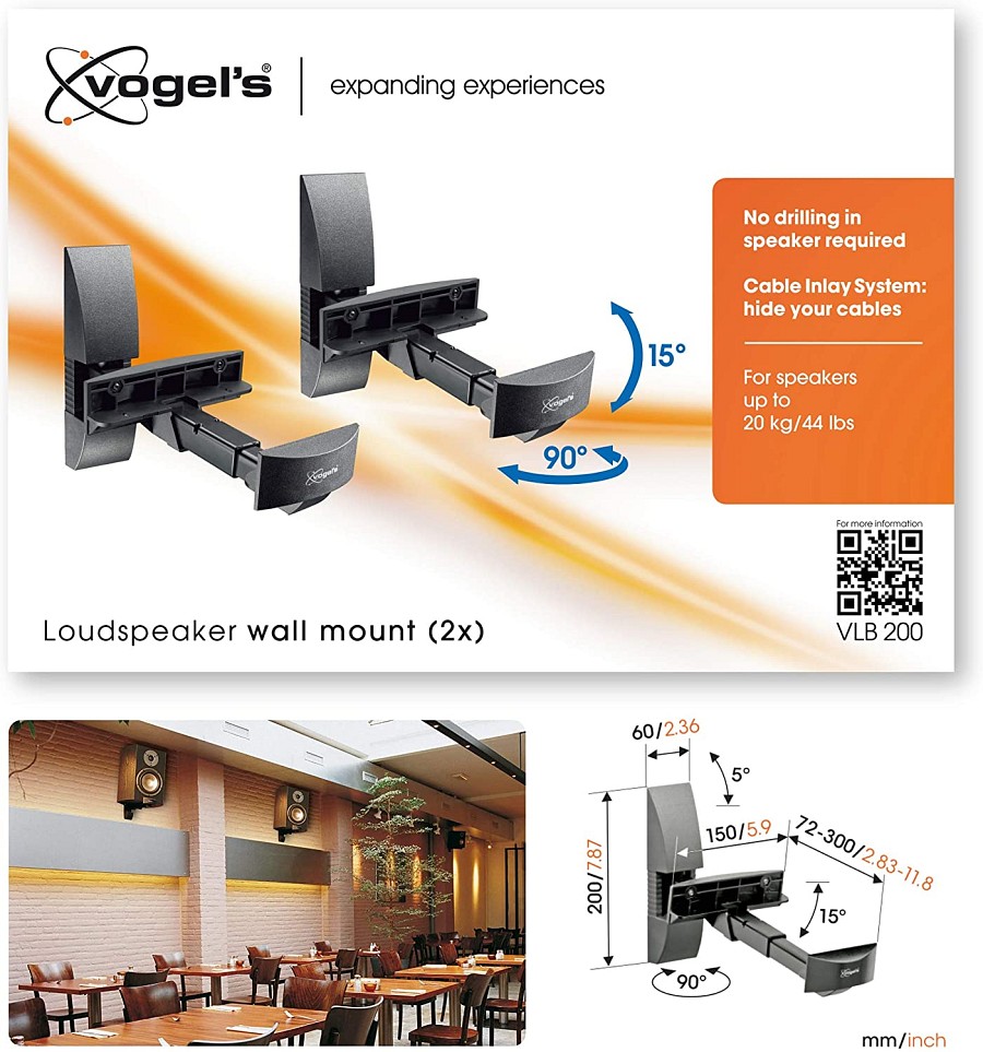 Vogels VLB200 Loudspeaker Wall Supports (Set of 2)