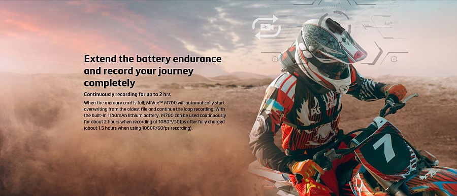 MIO MiVue Dash Cam Full HD M700 RIDER