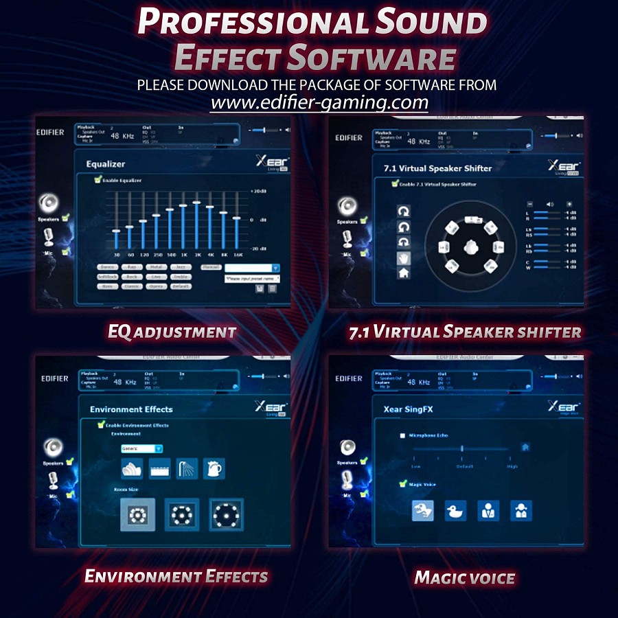 Edifier Hecate G4 7.1 USB-Audio Gaming Headset Black/Red