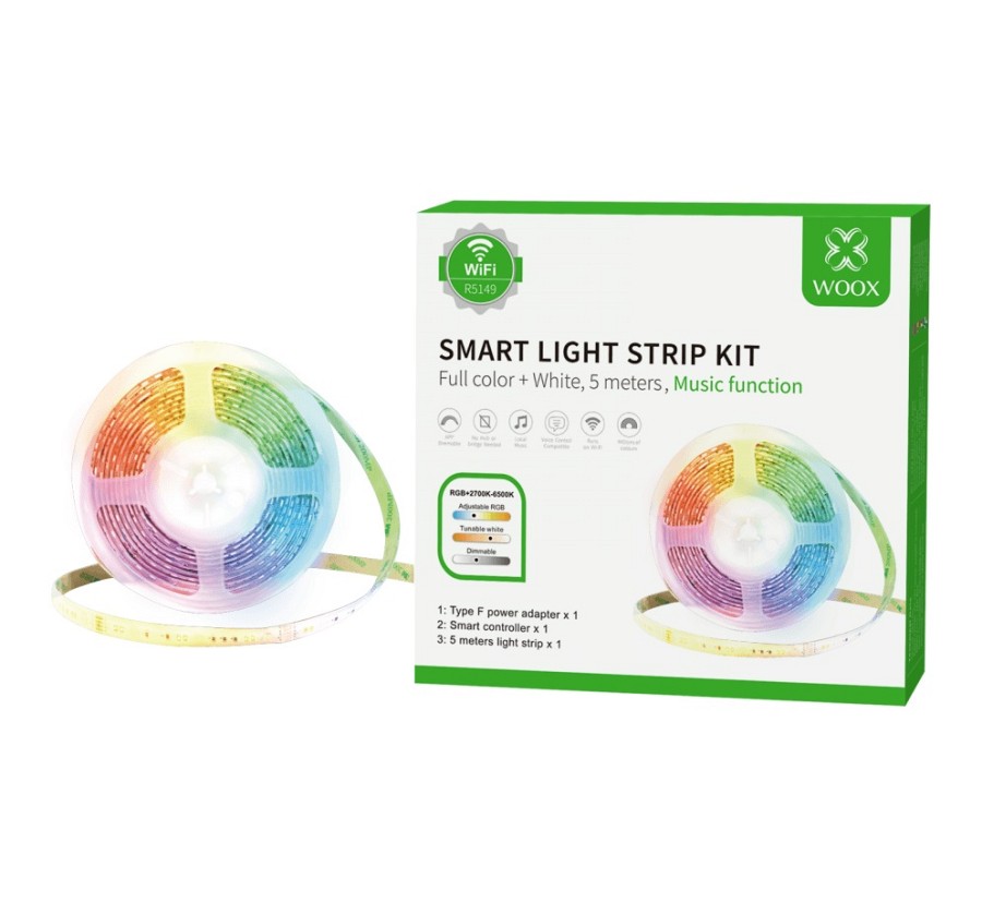 WOOX R5149 Smart RGB LED Strip Kit 24W IP64 with Music function